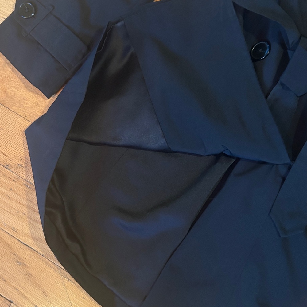 Croft & Barrow Black Trench Coat - Picture 5 of 6
